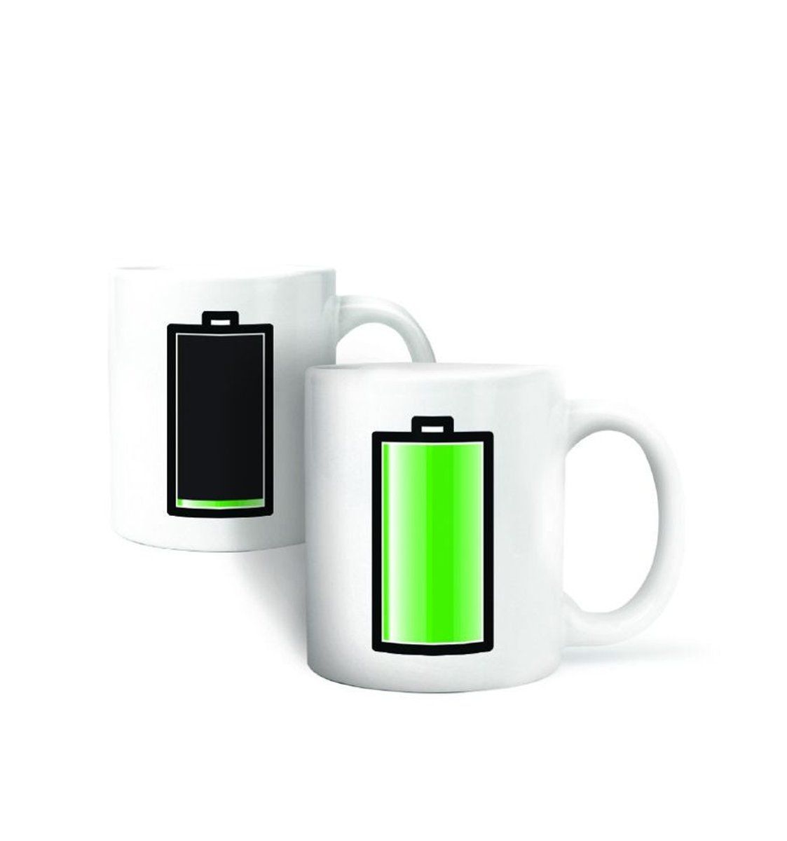 Kikkerland Mok met batterij print Warmte verkleurend
