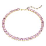 Swarovski Milnia Ketting Dames 38 CM Goudkleurig Metaal Kristal