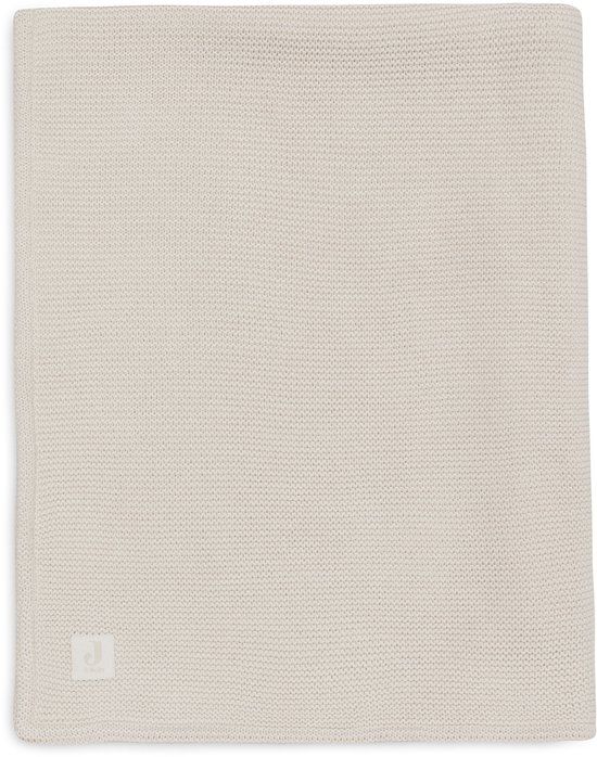 Jollein Baby Deken Ledikant - 100x150cm - Basic Knit - Oatmeal/Velvet