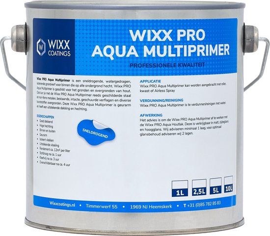Wixx PRO Multiprimer Aqua - 2.5L - RAL 9016 | Verkeerswit