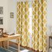 Exclusive Home Curtains Ironwork Geweven Blackout Tule Top Panel Paar, Zonnejurk Geel, 52x84, 2 Stuk