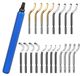 Ensemble d'outils d'ébavurage et de coupe avec 20 têtes de rechange