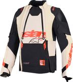 Alpinestars Harok Pro Drystar XF veste de moto textile imperméable Noir/beige 4XL