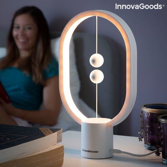 Innovagoods Balanslamp met magnetische schakelaar - Warm Licht - USB - Wit
