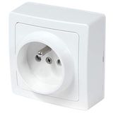 Draadloze Debflex Draadloze wisselschakelaar - Standaard elektrische stopcontacten - Extra plat stopcontact - Wandcontactdoos - Blok-serie - Wit stopcontact 2P+T
