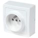 Draadloze Debflex Draadloze wisselschakelaar - Standaard elektrische stopcontacten - Extra plat stopcontact - Wandcontactdoos - Blok-serie - Wit stopcontact 2P+T