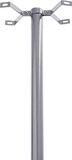 ARREGUI D-USA/PL Verticale brievenbushouder van staal voor buiten, USA Mail van Arregui, brievenbushouder, voor Amerikaanse brievenbus, 133 cm hoog, robuust, eenvoudig te installeren, zilver