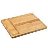 KESPER Snijplank eikenhout | FSC-gecertificeerd | met uitsparing | BIOFA-olie vochtafstotend | 45 × 36 × 2,5 cm | 49301