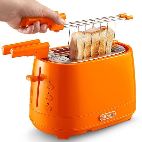 De'Longhi CTLAP2203.O Broodrooster 2 Sneden Oranje 550 W