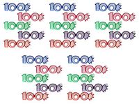Beistle 54840-100 25-Pack "100" Glittered Foil Brillen