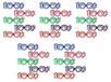 Beistle 54840-100 25-Pack "100" Glittered Foil Brillen