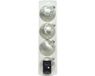 Decoris Kerstballen - 4x st - Wit Ijslak - D10 cm - Glas