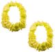 Merkloos Hawaii kransen bloemen slingers - Set van 6x stuks - neon geel