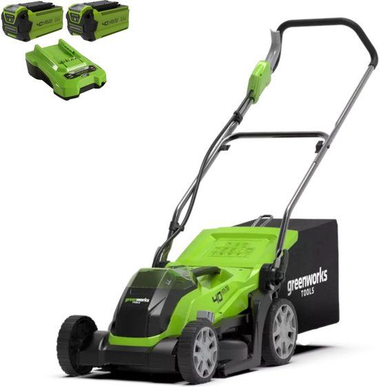 Greenworks G40LM35 - Accu grasmaaier - 2x40V 2Ah accu - 35cm maaibreedte