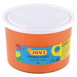 Jovi Finger Paint, Vingerverf, 500 ml, Oranje, 100% afwasbaar, Op basis van natuurlijke ingrediënten, Glutenvrij (56106)