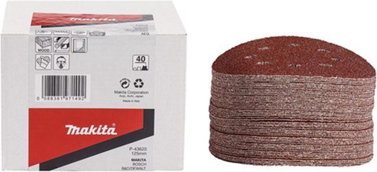 Makita Voordeelverpakking Schuurschijf 125 mm red velcro P-43620