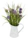 Unyqoos® Arrangement décoratif en gazon artificiel avec fleurs Allium dans un pot en métal
