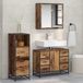 Prolenta Maison Exclusive - Ensemble de meubles de salle de bain, 3 pièces, bois de récupération, 80 x 33 x 60 cm
