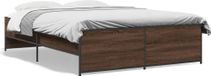 Prolenta Maison Exclusive - Bedframe, donker eikenhout, 120 x 190 cm, composiethout en metaal