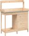 vidaXL Oppottafel met kast 110,5x45x124,5 cm massief vurenhout