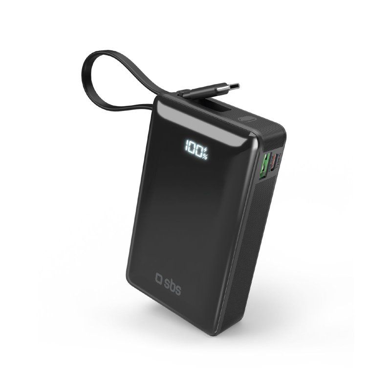 SBS TTBB20000LCDTCPD20K Powerbank - 20000 mAh - Zwart