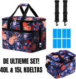 Packaway 40L Koeltas Valencia – Inclusief 15L Lunchtas Valencia en 8 Koelelementen