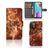 B2Ctelecom Samsung Galaxy A52 Bookcase Marmer Bruin
