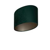 Uniqq Ovale Lampenkap velour donkergroen 35 x 23 cm – 18 cm hoog