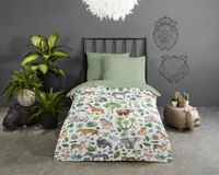 Housse de couette enfant Afrikaanse dieren / big five - Multi - (140x200 cm) - Coton