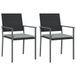VidaXL Tuinstoel Terras Gecapitonneerde zitting Polyester Grijs