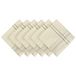 DII Franse Streep Tafelblad Collectie Boerderij Stijl Eettafel Linnen Servet Set, 20x20, Taupe/Grijs, 6 Stuk
