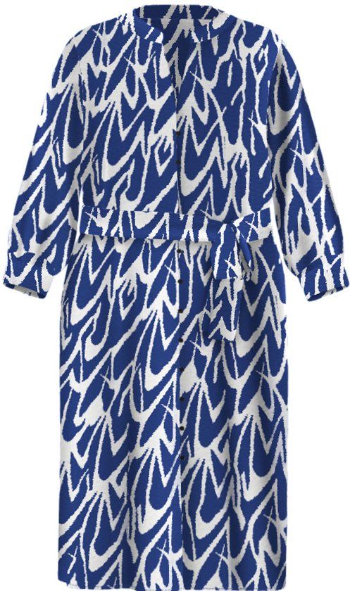 ONLY CARMAKOMA Meisjes Mini jurk Carolima 3/4 Knie Jurk WVN - Viscose/Polyamide - Mazarine Blue - Maat 52