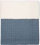 Koeka Amsterdam Wiegdeken Cotton Fleece Wafel Bluestone 100x75cm