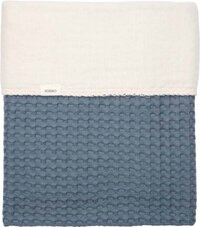 Koeka Amsterdam Wiegdeken Cotton Fleece Wafel Bluestone 100x75cm