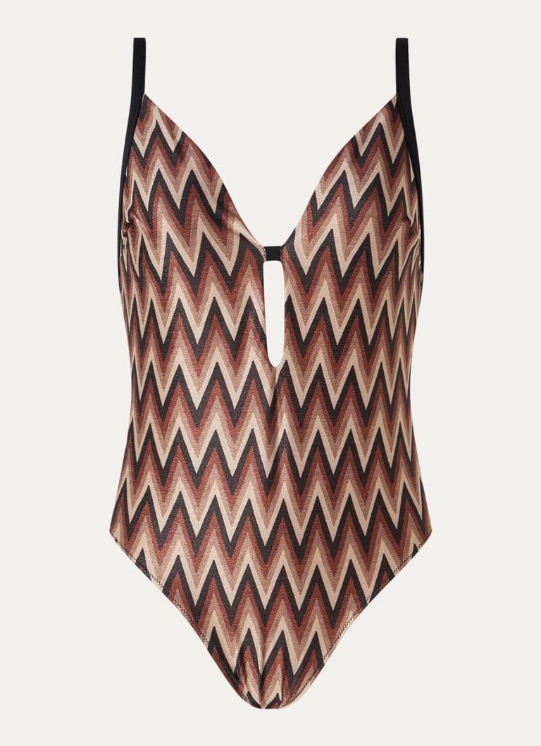 Marie Jo Su Ana Plunge Badpak met Print en Lurex