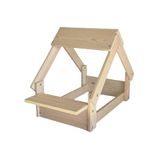 Well Home Hondenhok voor binnen, houten frame met schaalhouder, houtkleur