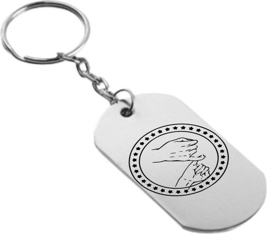 Akyol - Pinky Promise Sleutelhanger - Vriendschap - Beste Vriendin - Unisex - Wit/Zwart
