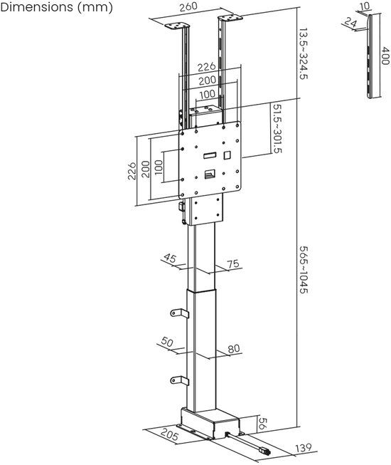 My Wall TV-beugel 43,2 cm (17) - 81,3 cm (32) Besturing via app, Met elektromotor
