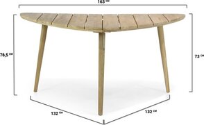 Lifestyle Garden Furniture Lifestyle Julia dining tuintafel triangel 155 x 155 x 155 cm