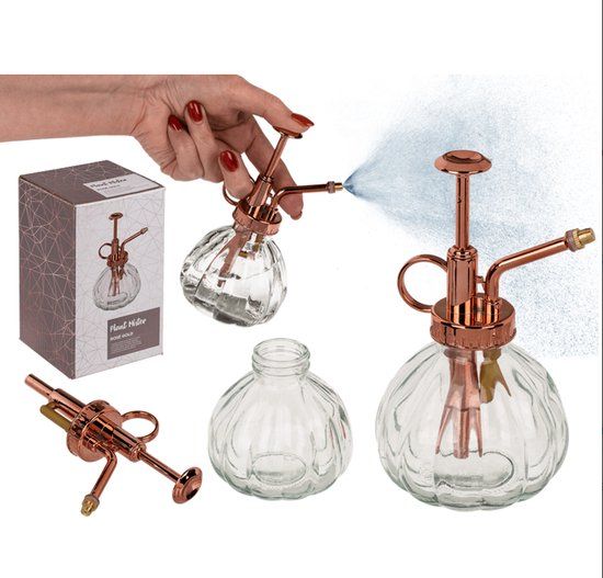 Plantenspuit Antraciet Glas Vintage 16.8cm