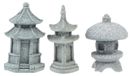 Solidchoice - Set de 3 mini pagodes pour jardin ou intérieur