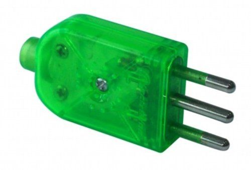 Electraline Energaline 71007 stopcontact, recht, 10 A, 230 V, transparant groen