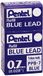 Pentel 0.7mm Gekleurde Potlood Leads - Blauw (Pack van 12)