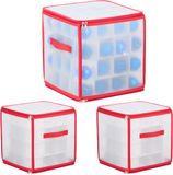 Boîte de rangement pour boules de Noël sans marque - 64 compartiments - séparateurs réglables - 31 x 30 x 30 cm