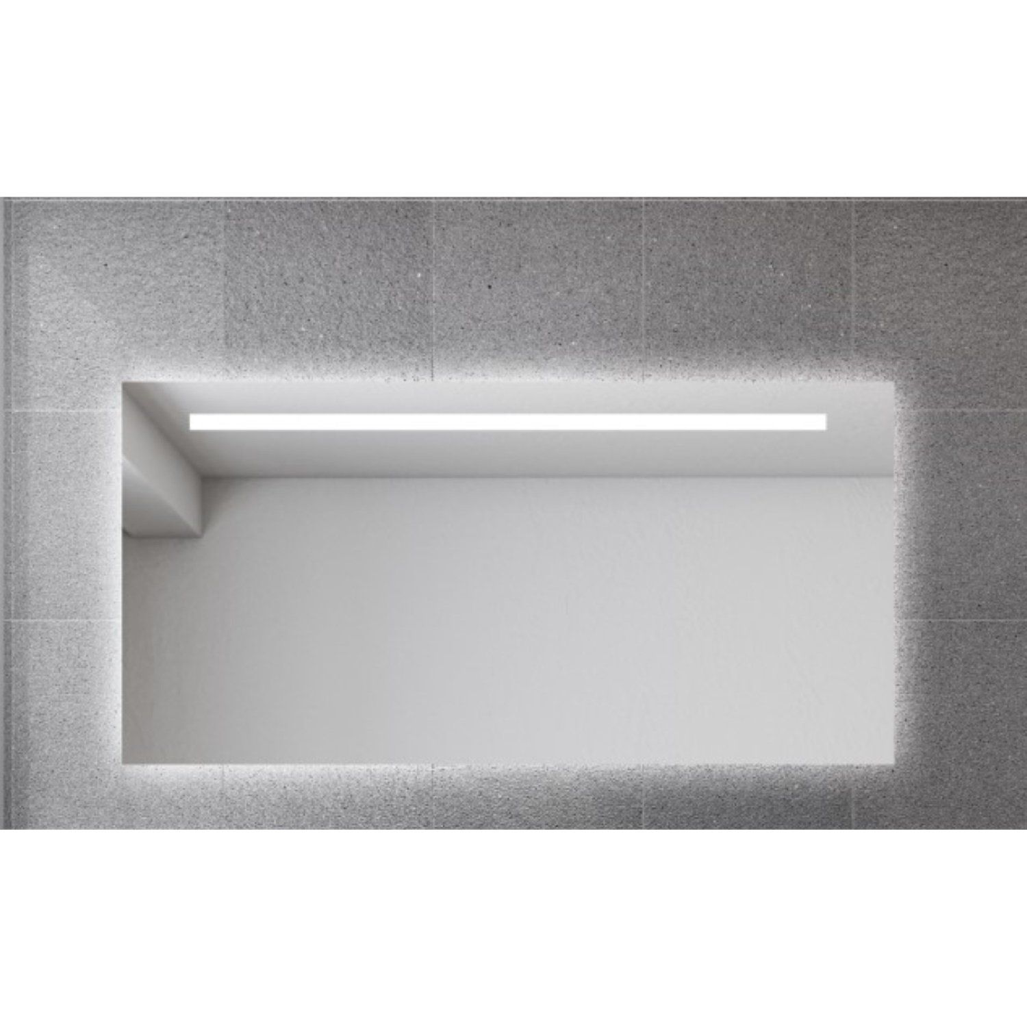 Gliss Design Spiegel horizontaal LED standaard verlichting 120 cm - Glas - 8719304530411