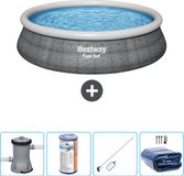 Bestway Fast Set Bestway Rond Opblaasbaar Fast Set Zwembad - Rotanprint - 457 x 84 cm