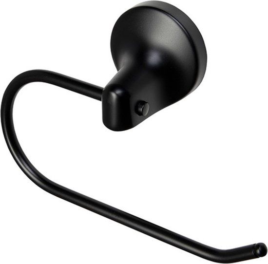 Haceka Aspen Toiletrolhouder Zwart - 16x4,6x11,6cm - Zonder Klep