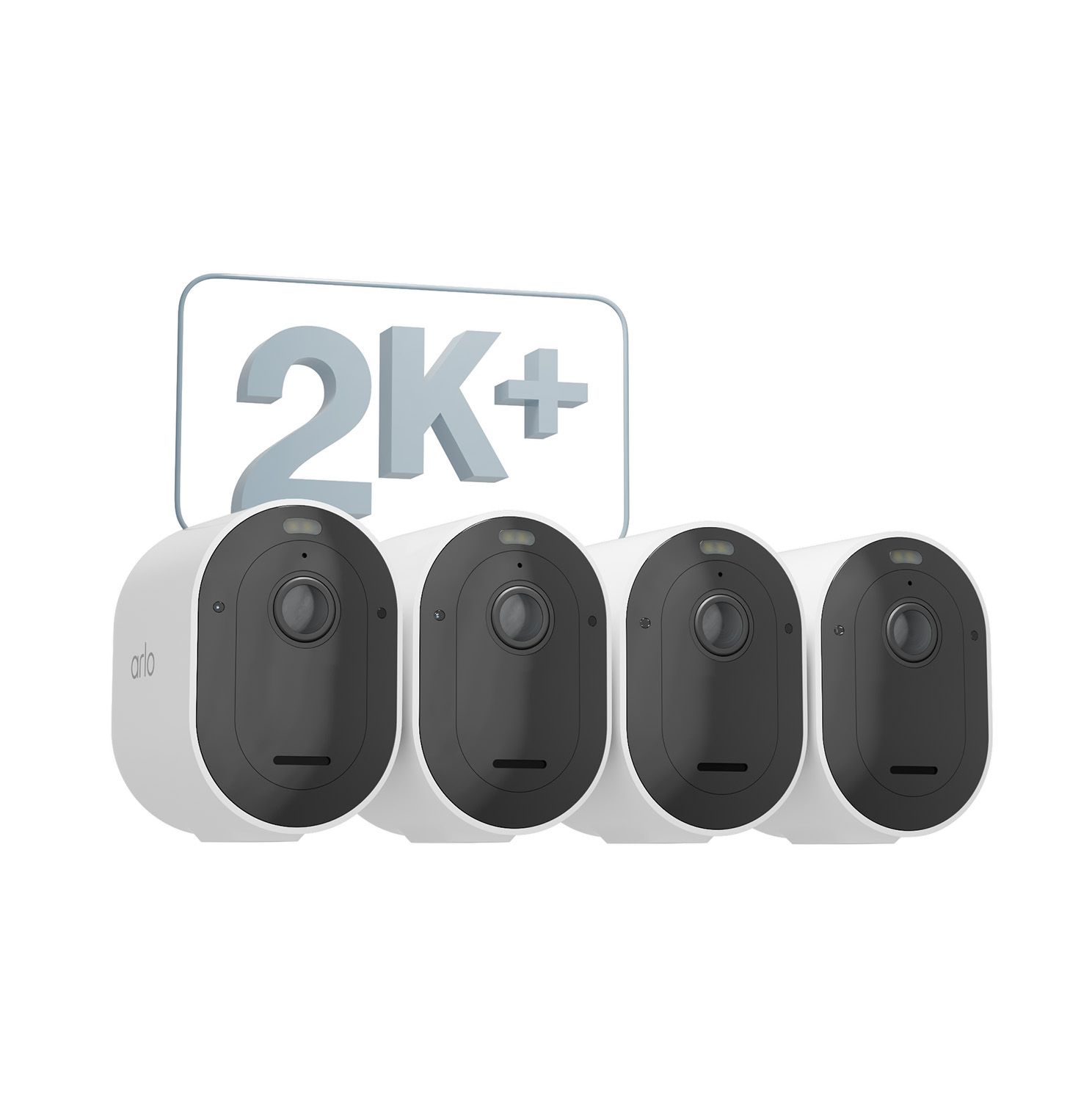 Arlo Pro 5 2K+ Draadloze Beveiligingscamera - 4 stuks - Wit
