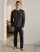 Next - Heren - Jersey pyjamaset met lange mouwen - Grijs
