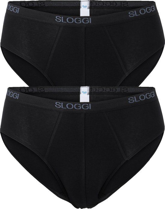 sloggi men Basic Midi slip - 2-pack - Zwart - Maat L